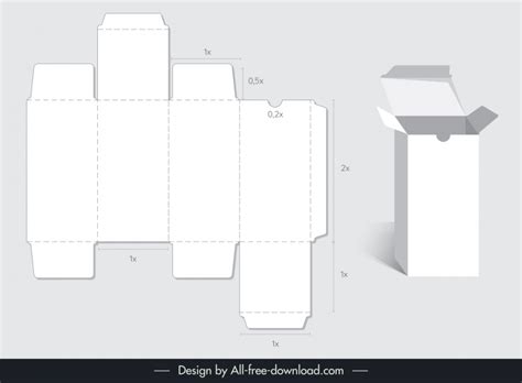 steel package box pattern|box templates for packaging.